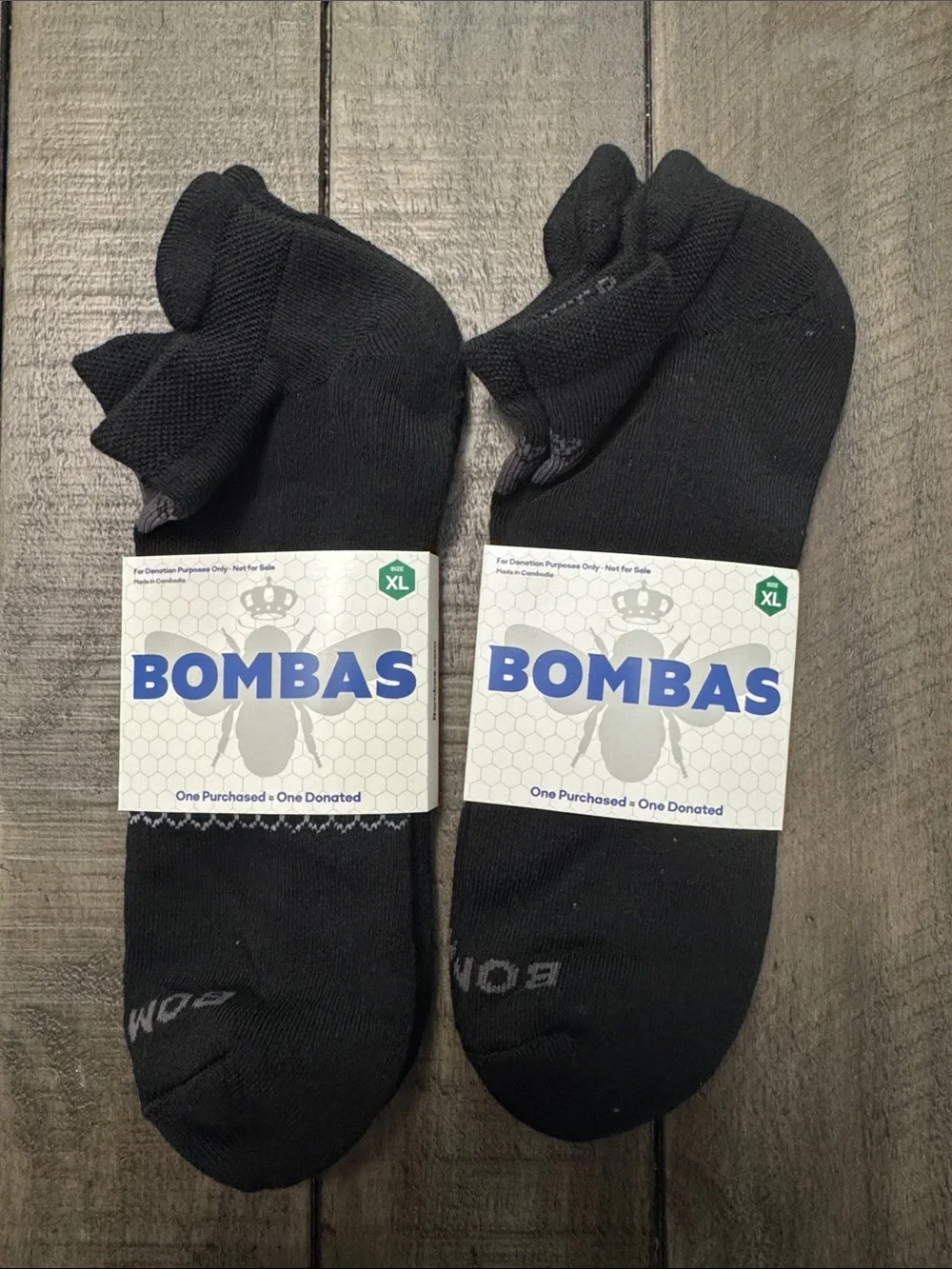 Bombas Men's No-Show Athletic Socks - Black XL (2 Pairs)